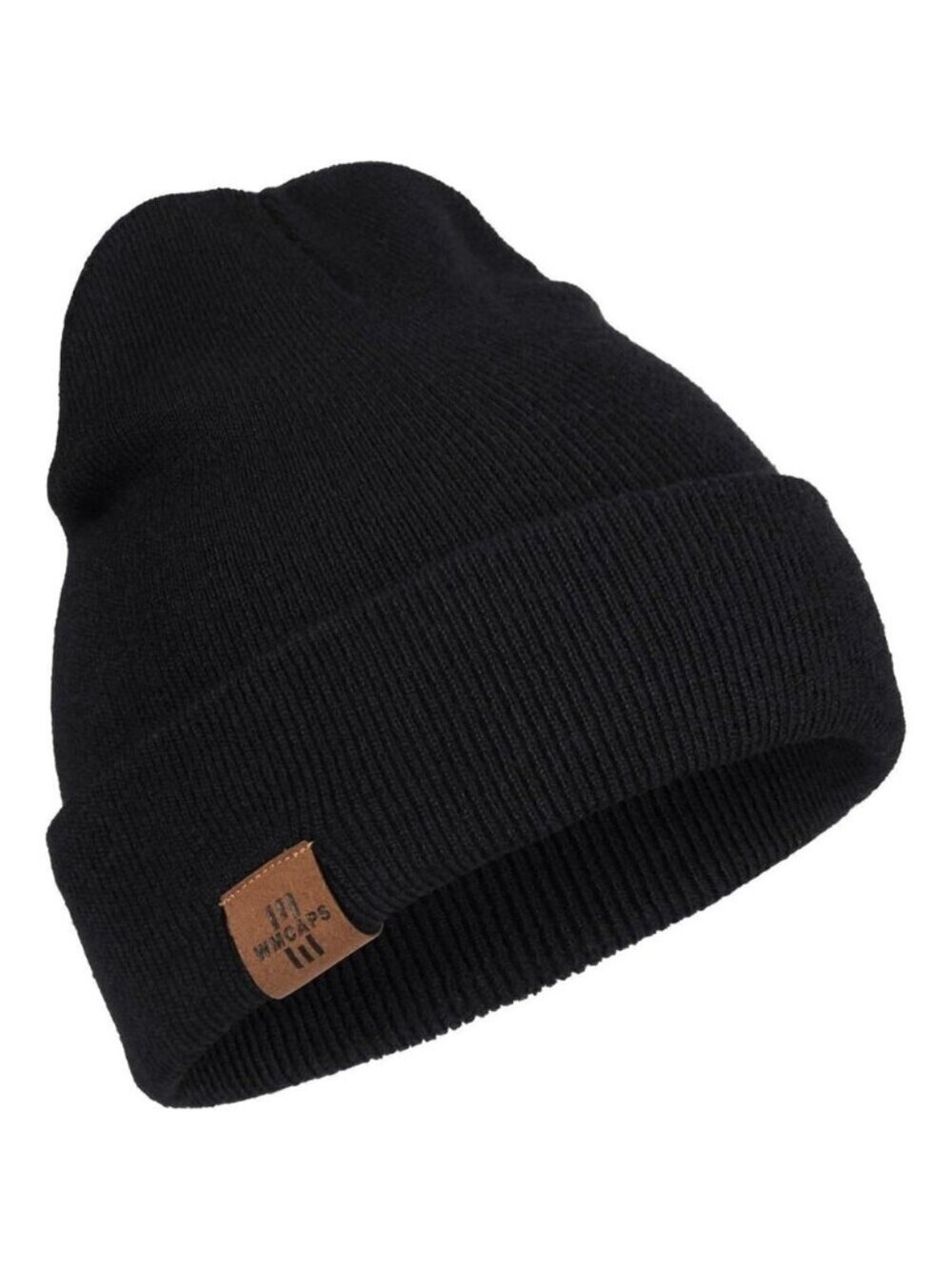 Men and Women Black Acrylic Stretchy Daily Knit Warm Winter Beanie Hats
